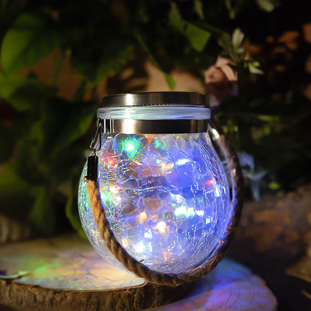 LED solar SphereGlass Vintage RGB exterior