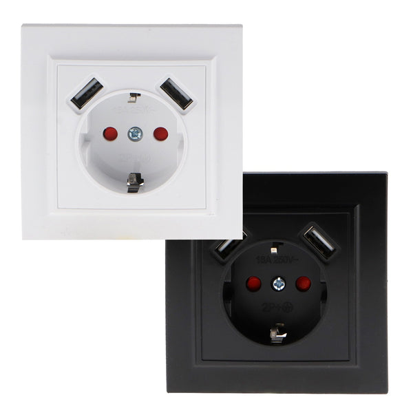 Priză Încasabilă Tip F Schuko Cu USB Dublu - EP