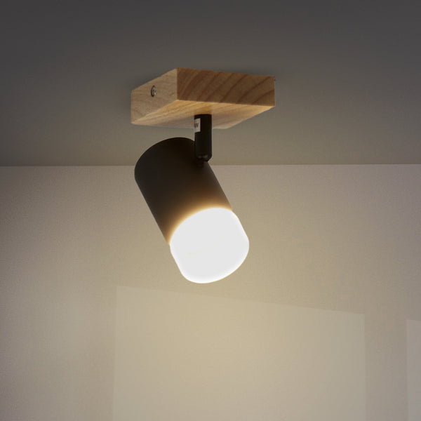 Lampă de tavan seria Black Wood 1 spot GU10