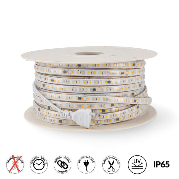 Bandă LED 220VAC SMD2835 Bergamo 12W/m IP65 - 50 metri