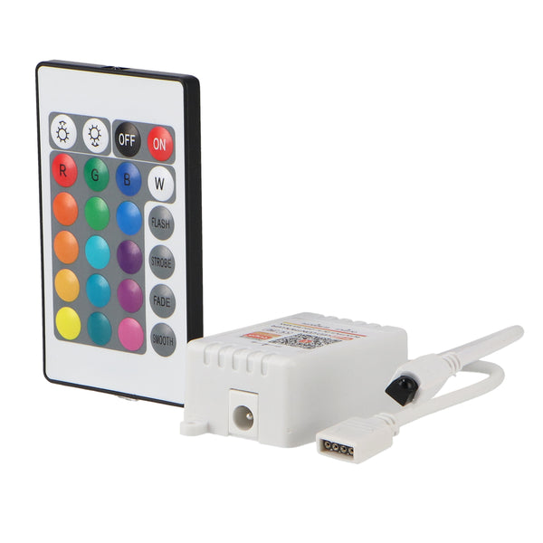Mini controler SmartHome pentru benzi LED RGB cu telecomandă IR/APP