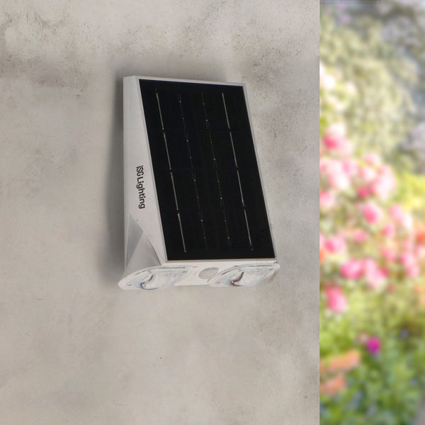 Lampa solara alba de perete 4000k