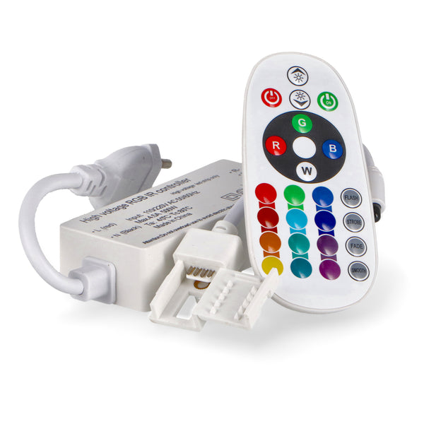 Controler pentru benzi LED RGB rapide de 220 V cu telecomandă