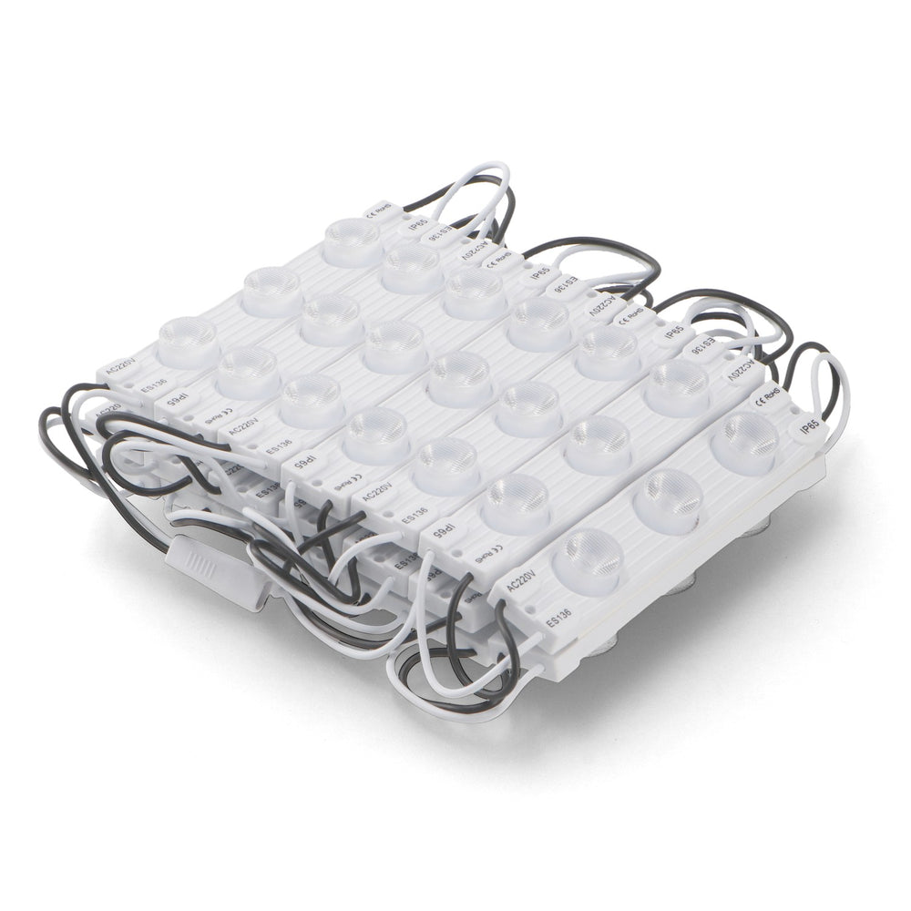 Lanț de 20 module de 3 LED-uri SMD Sanan 220V AC 3WLanț de 20 module de 3 LED-uri SMD Sanan 220V AC 3WCatena 20 module x 3 LED SMD Sanan 220V AC 3WCor