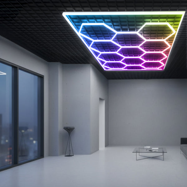 Regletă LED Hexagonală Panou Fagure 200W RGB