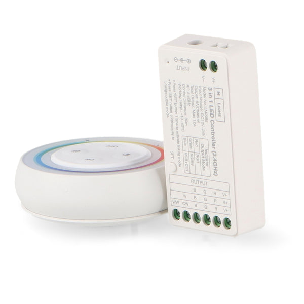 Controler regulator RGB+CCT 12/24V DC + telecomandă RF