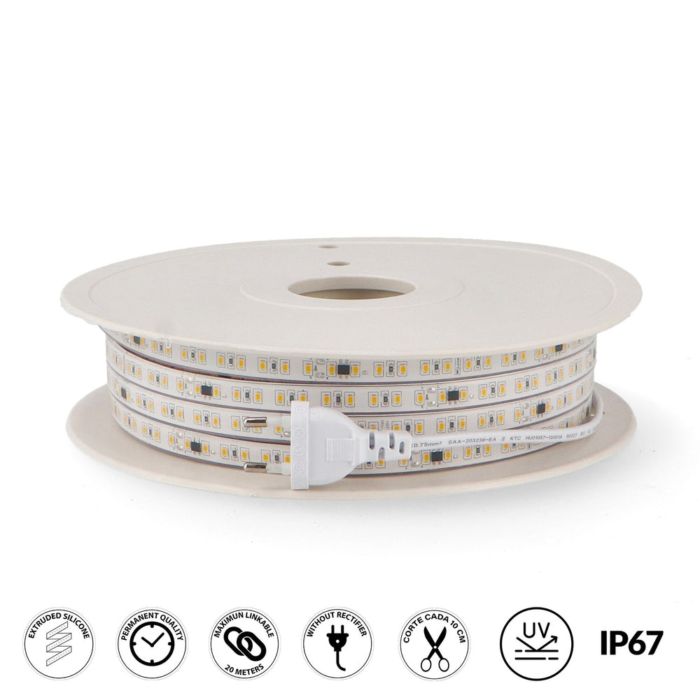 Banda LED 220Vac Smd2835 Brescia 12W/m IP67 - 20 Metri - PRET €/ML