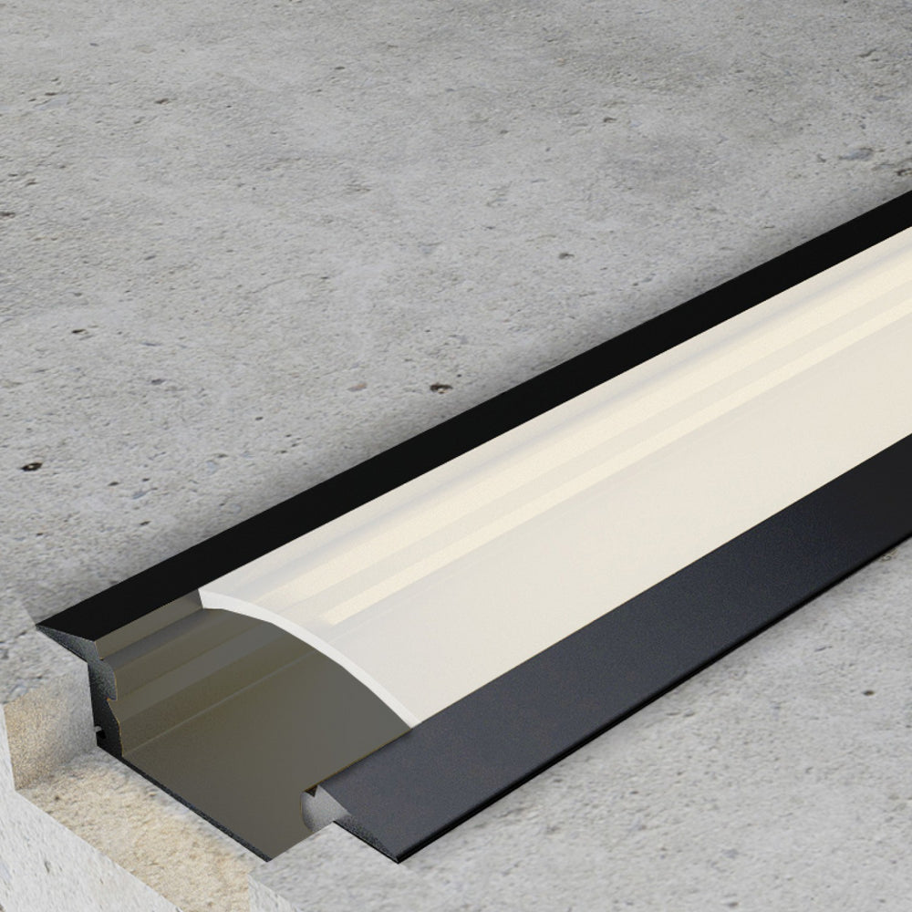 Profil sub aluminiu lacuit negru - 2 metri