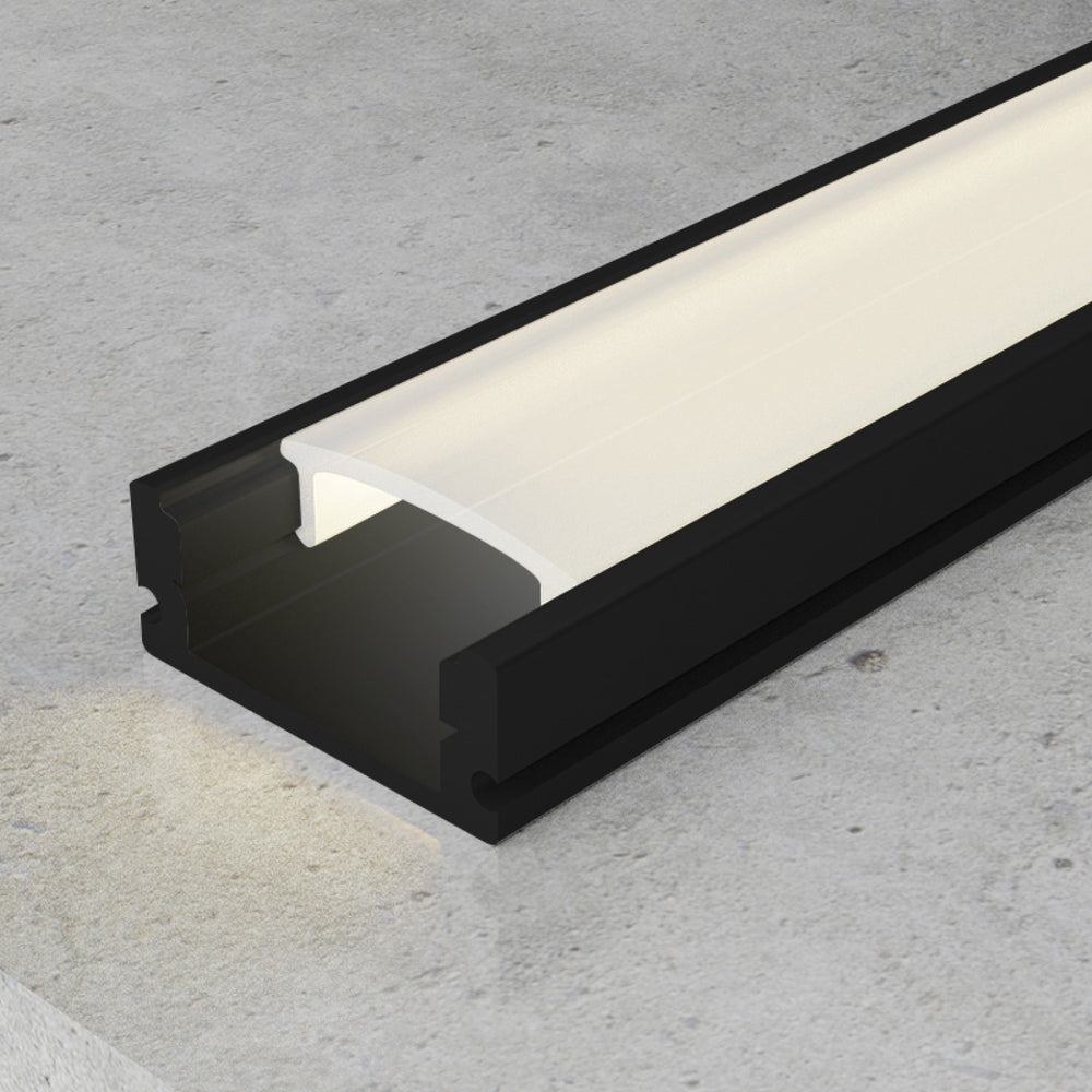 Profil din aluminiu Sid lacuit negru - 2 metri