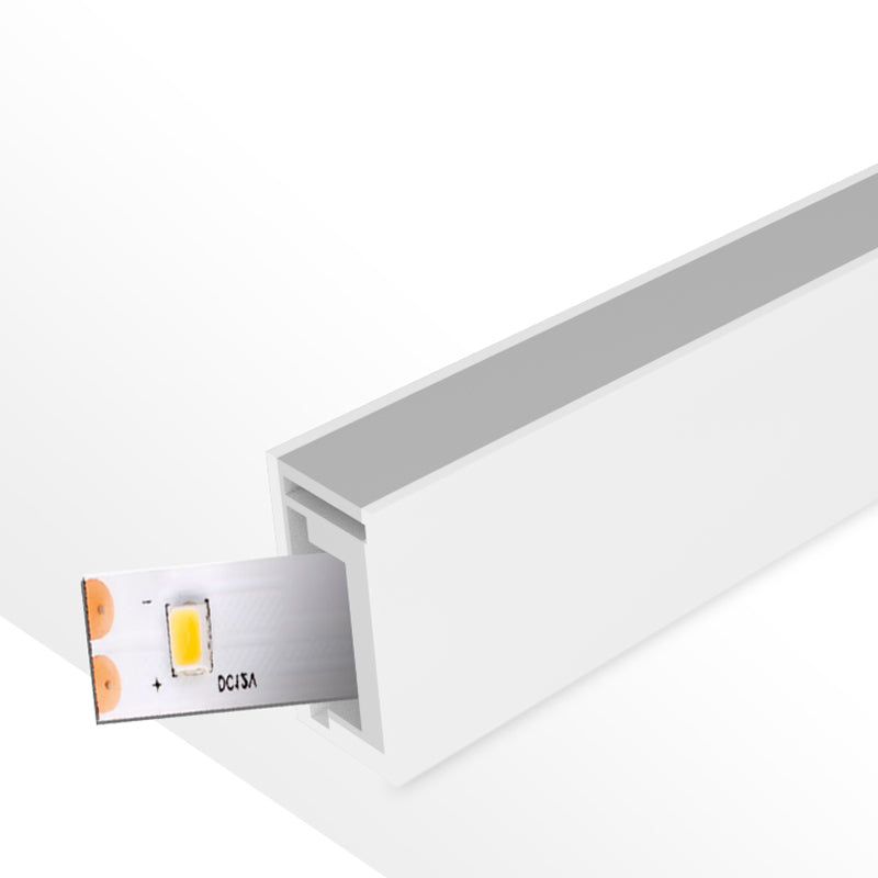 Carcasa Rectanle Silicon 15X8 Pentru Benzi LED - 20 metri