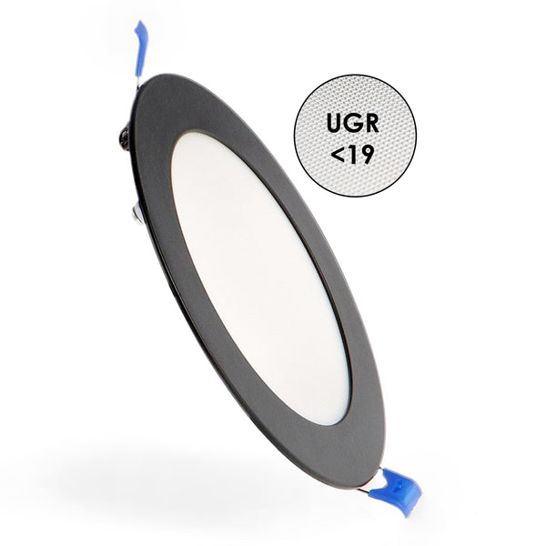 Panou LED Circular Negru 12W CCT