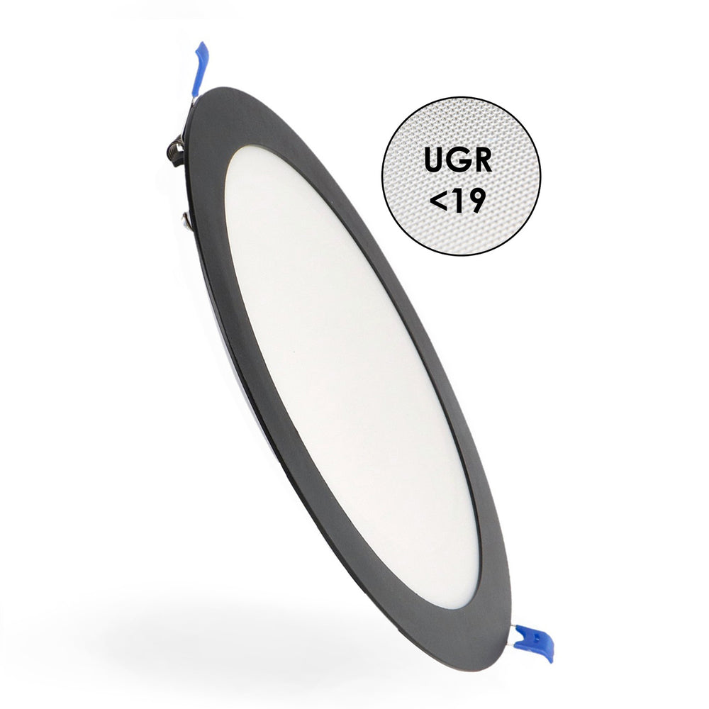 Panou LED Circular Negru 20W CCT