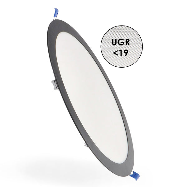 Panou LED Circular Negru 25W CCT