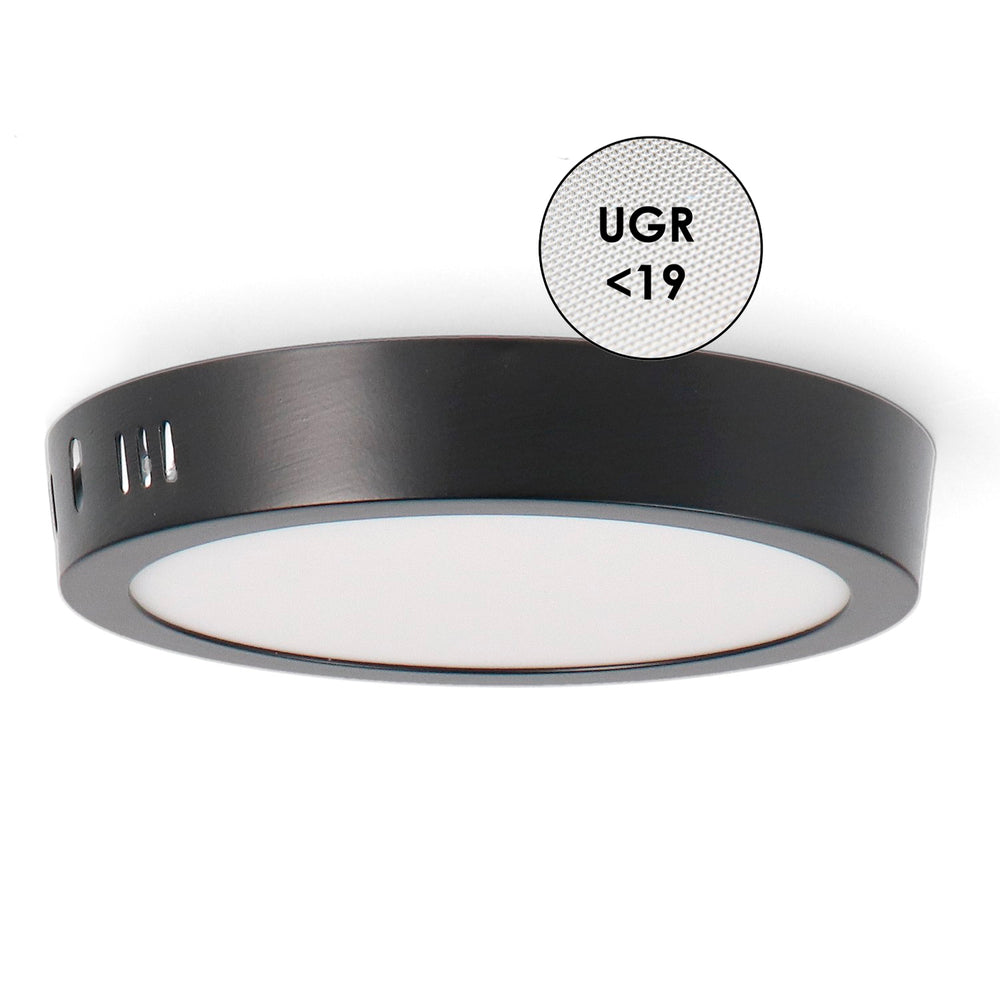 Panou negru cu suprafață circulară 12W CCT