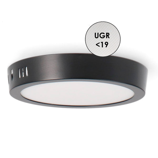 Panou negru cu suprafață circulară 12W CCT