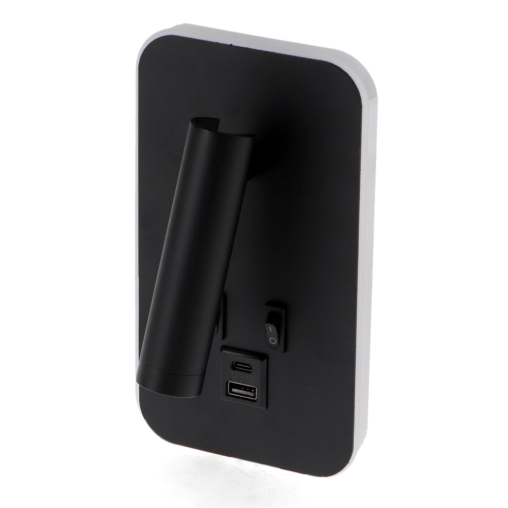 Aplică de perete LED orientabilă Black Bruve 10W