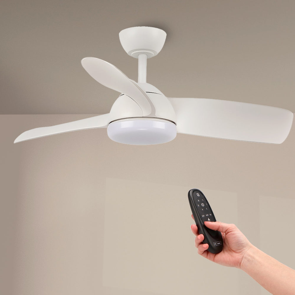 Ventilator de tavan LED cu față albă