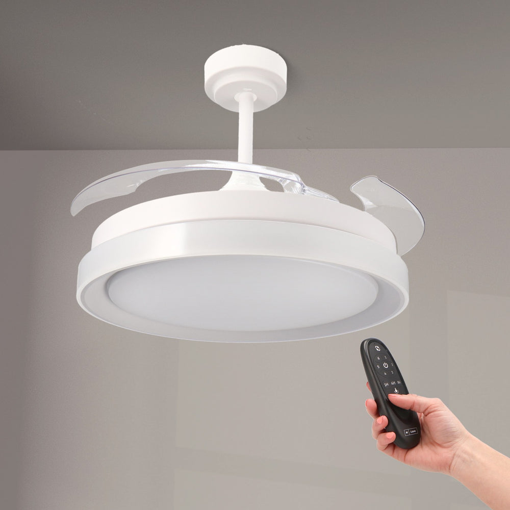 Ventilator de tavan LED Yeray alb