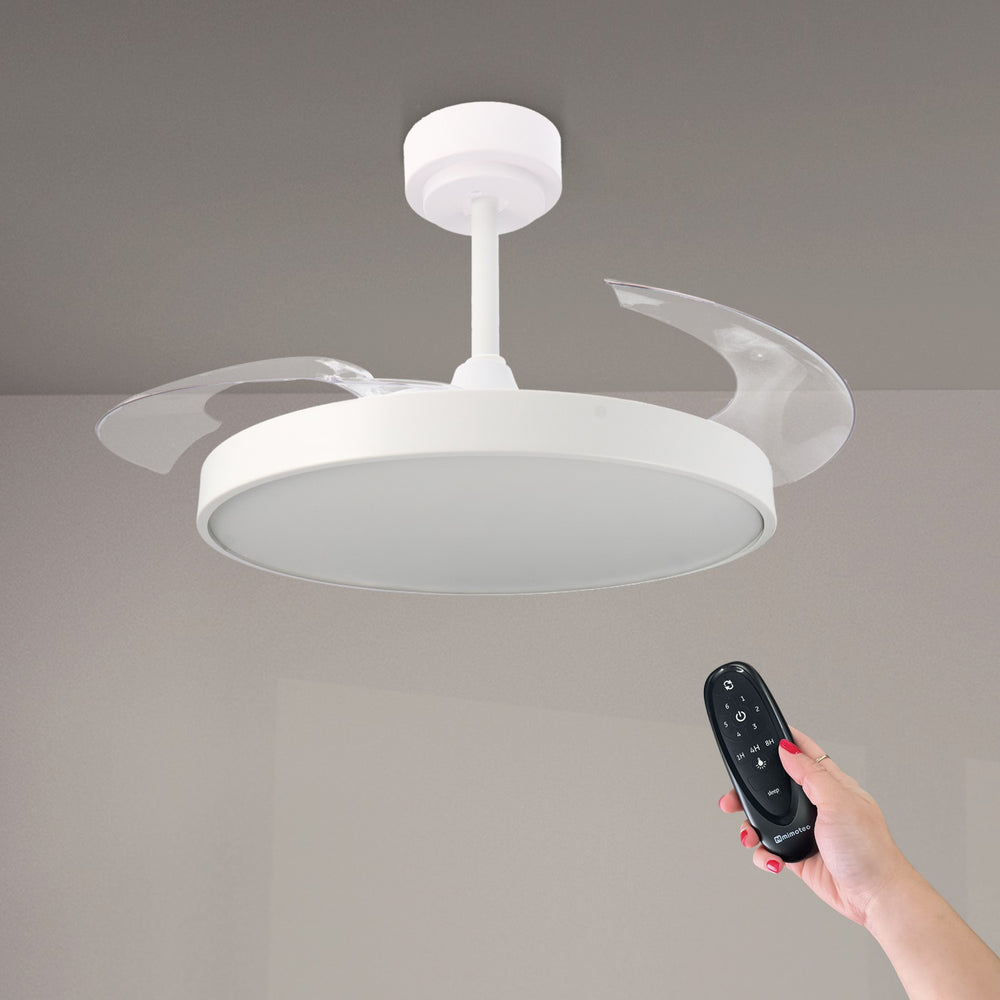 Ventilator de tavan LED Yeray alb