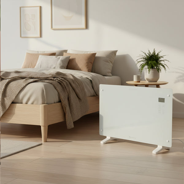 Radiator Convector Electric White Glass 2000W