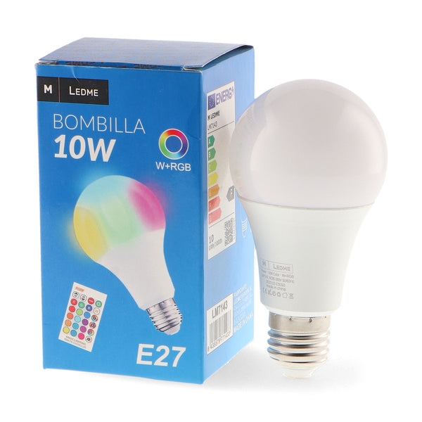 Culori Bec LED A60 E27 10W RGBW cu telecomanda