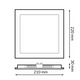 Downlight LED Cuadrado Seria Eco 20W - imagine 3