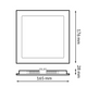 Downlight LED Cuadrado Seria Eco 15W - imagine 3