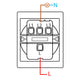 Întrerupător simplu tip buton cu indicator luminos – CC - imagine 3