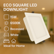 Downlight LED Cuadrado Seria Eco 15W - imagine 6