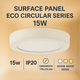 Panou LED Aplicat Circular Seria Eco 15W