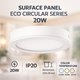 Panou LED Aplicat Circular Seria Eco 20W