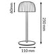 Lampă LED De Masă White Gonza - imagine 3