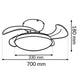 Ventilator de tavan cu LED alb - imagine 3