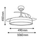 Ventilator de tavan cu LED - imagine 4