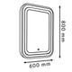 Oglindă LED pentru baie 15W Wood Square CCT