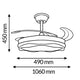 Ventilador de techo LED White Dary Ø106 cm - imagine 3