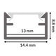 Profil din aluminiu - 2 metri | Pachet 5 buc (10 m) - imagine 3