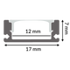 Profil din aluminiu Sid - 2 metri | Pachet 5 buc (10 m) - imagine 3