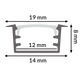 Profil din aluminiu Sinca - 2 metri | Pachet 5 buc (10 m) - imagine 3
