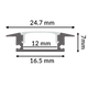 Profil Sub aluminiu - 2 metri | Pachet 5 buc (10 m) - imagine 3