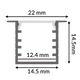 Profil din aluminiu Tued - 2 metri | Pachet 5 buc (10 m) - imagine 3