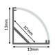 Profil aluminiu de colt L - 2 metri | Pachet 5 buc (10 m) - imagine 3
