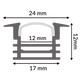 Profil din aluminiu pentru Pladur lăcuit alb – 2 metri | Pachet 5 buc (10 m) - imagine 3