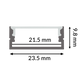 Profil din aluminiu lacuit alb Minim - 2 metri | Pachet 5 buc (10 m) - imagine 3