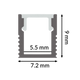 Profil fin din aluminiu - 2 metri | Pachet 5 buc (10 m) - imagine 3