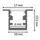 Rata profil de aluminiu - 2 metri | Pachet 5 buc (10 m) - imagine 3