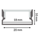 Profil din aluminiu Sino - 2 metri | Pachet 5 buc (10 m) - imagine 3
