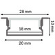 Profil din aluminiu Hieg - 2 metri | Pachet 5 buc (10 m) - imagine 3