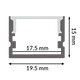 Profil din aluminiu Rando - 2 metri | Pachet 5 buc (10 m) - imagine 3