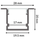 Profil de aluminiu Tramont - 2 metri | Pachet 5 buc (10 m) - imagine 3